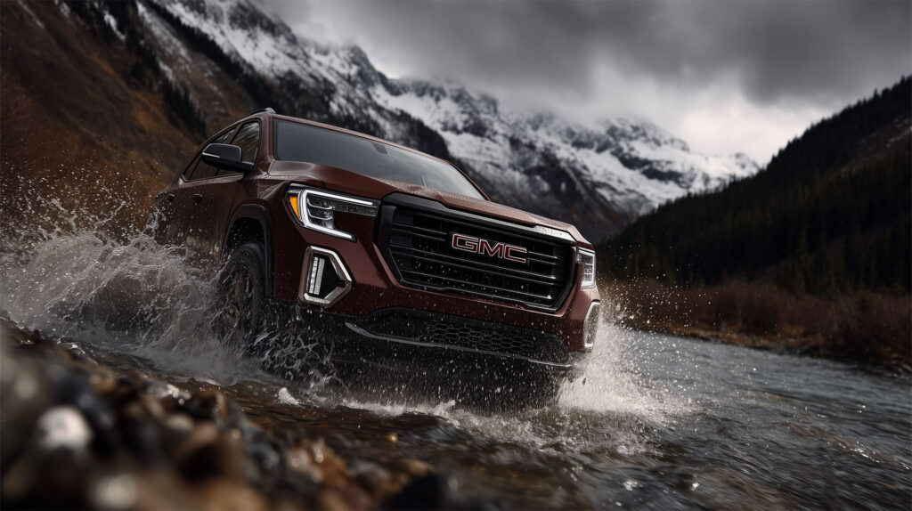 Pure AI Generation – GMC Arcadia Water Splash Series