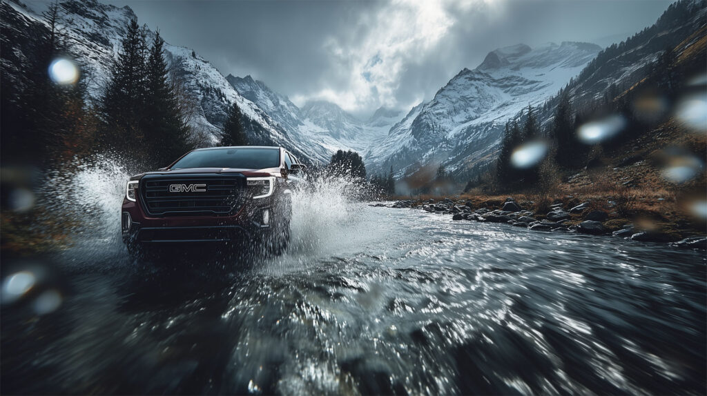 Pure AI Generation – GMC Arcadia Water Splash Series