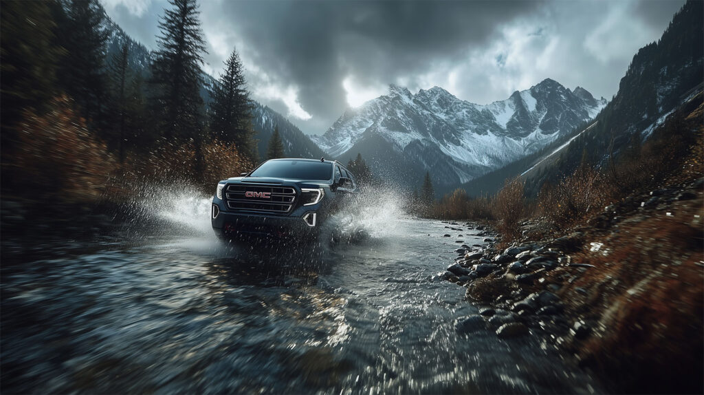Pure AI Generation – GMC Arcadia Water Splash Series