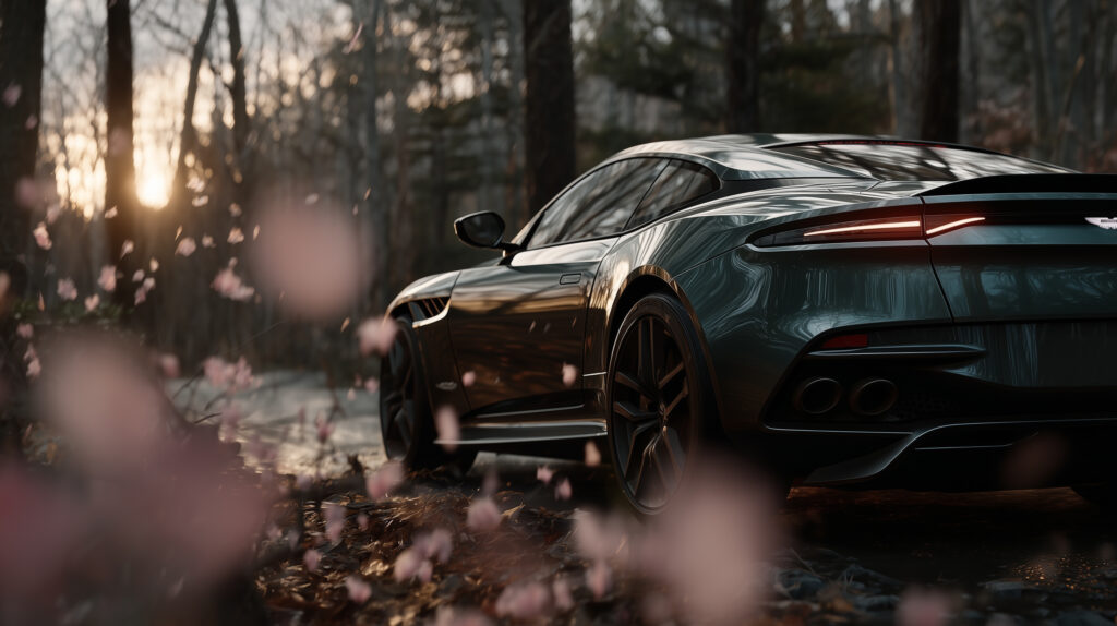 AI Automotive Visualization: Spring Forest – Aston Martin DBS Superleggera