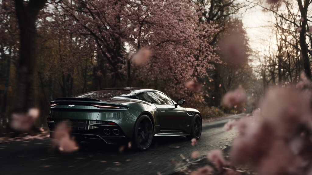 AI Automotive Visualization: Spring Forest – Aston Martin DBS Superleggera