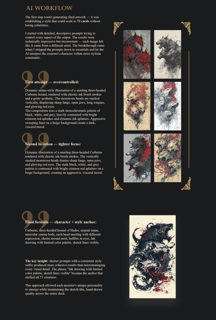 ZWARCIE AI Art Direction for a Card Game