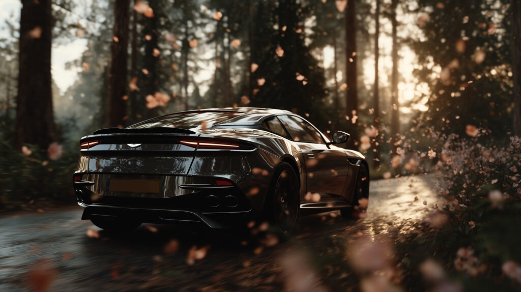AI Automotive Visualization: Spring Forest – Aston Martin DBS Superleggera