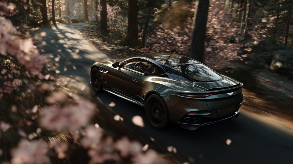 AI Automotive Visualization: Spring Forest – Aston Martin DBS Superleggera